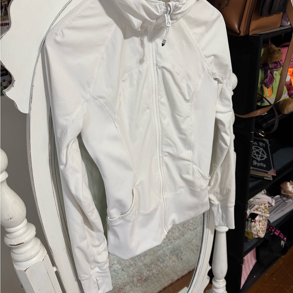 Lululemon Athletica White Zip-Up Hoodie